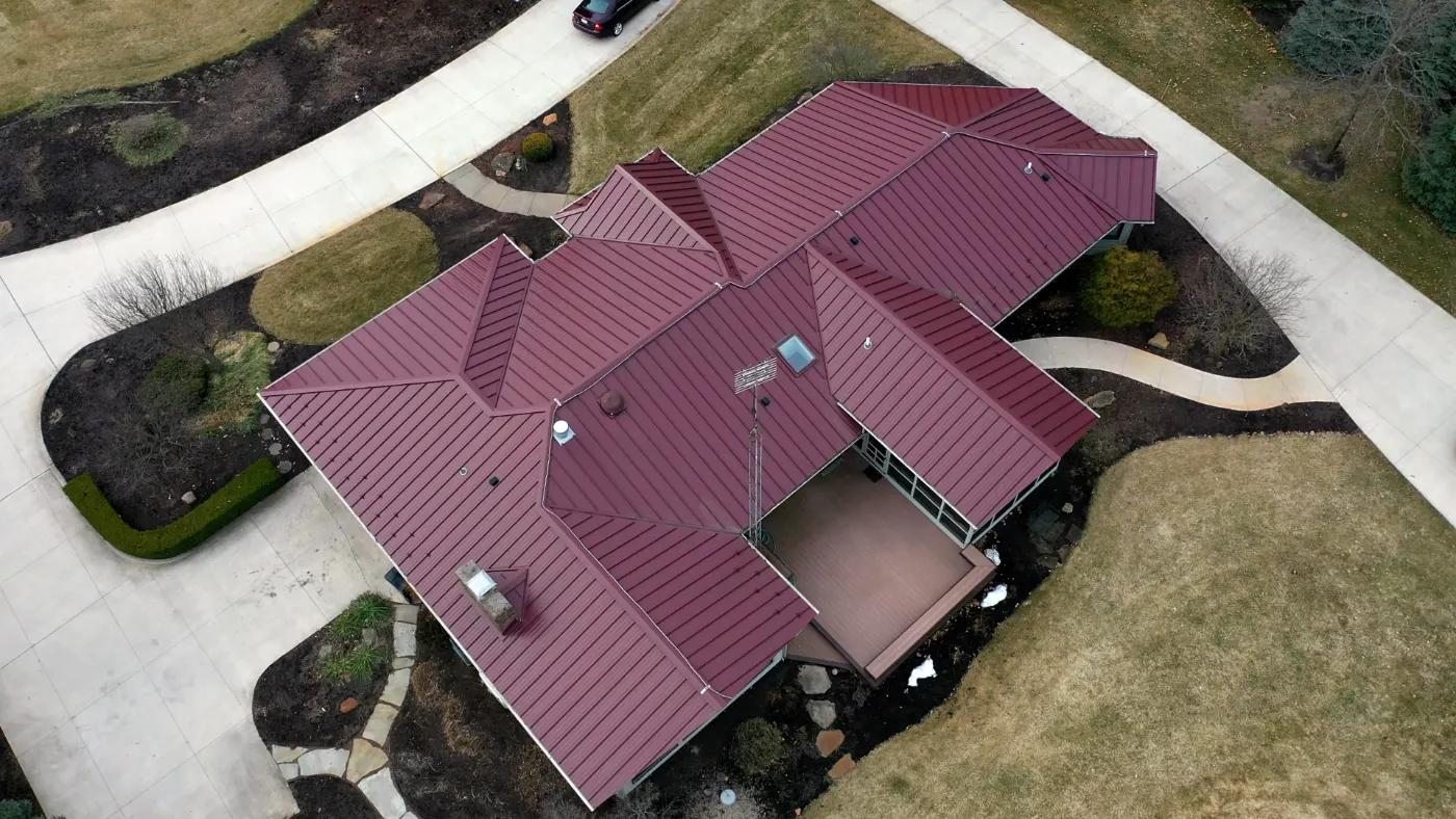 Storm damage documentation on a Greencastle commercial building