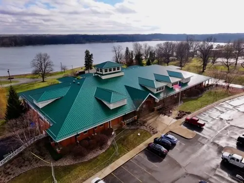 Commercial roof inspection documented in Greencastle